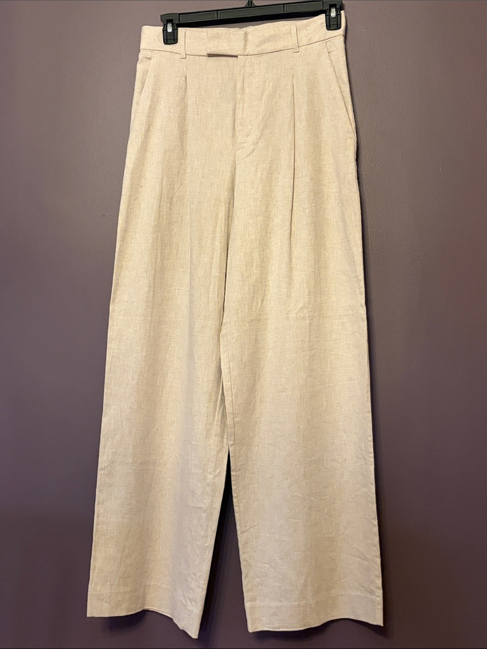 Banana Republic Wide-Leg Linen Blend Pants - Cream/Natural size 8 NWT